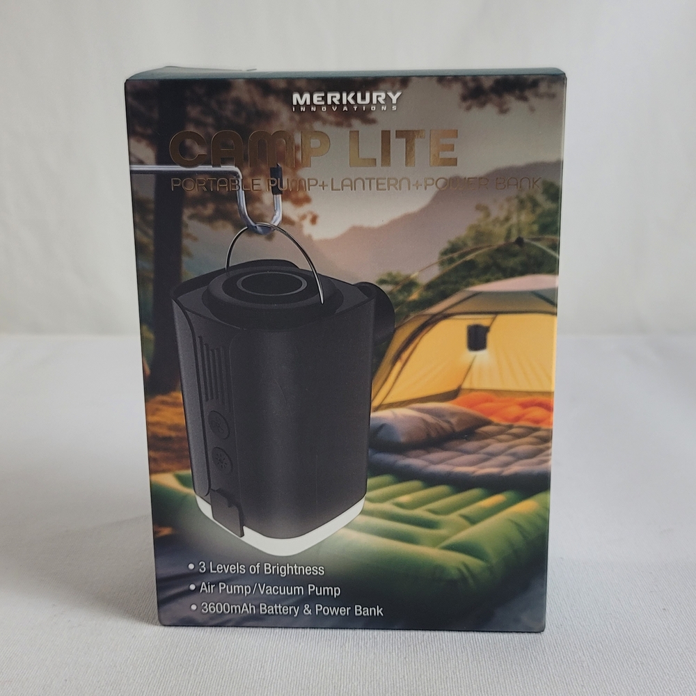 Merkury Innovations Camp Lite Portable Pump + Lantern + Power Bank